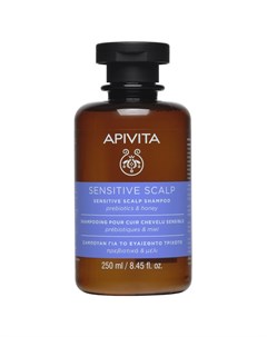 Шампунь для чувствительной кожи головы с пребиотиками и медом 250 мл Hair Apivita