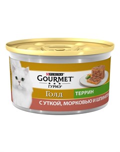 Консервы Пурина Гурмэ Голд Террин для взрослых кошек с уткой цена за упаковку Gourmet