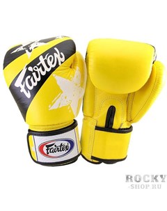 Боксерские перчатки Nation Print желтые 12 oz Fairtex