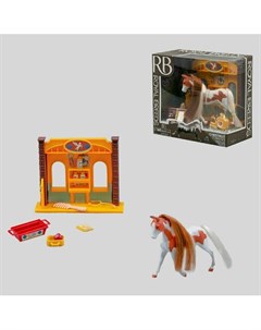 Игровой набор Royal Breeds с лошадкой Chestnut Tobiano 9 5 см Lanard