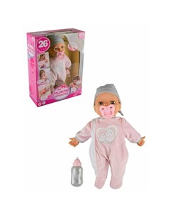 Интерактивная кукла пупс Piccolina с пустышкой и бутылочкой 38 см Bayer dolls