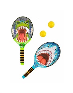 Игрушка детская Теннисная ракетка Акула цветная с мячом Xwsport
