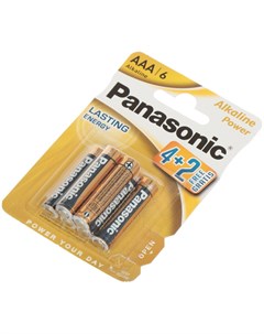 Батарейка ААА LR03 R3 Alkaline Power алкалиновая 1 5 В блистер 6 шт Panasonic