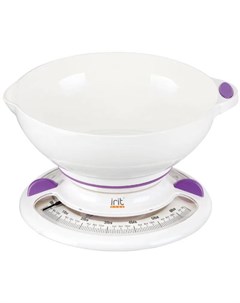 Весы кухонные механические пластик IR 7131 чаша точность 25 г до 3 кг белые Irit