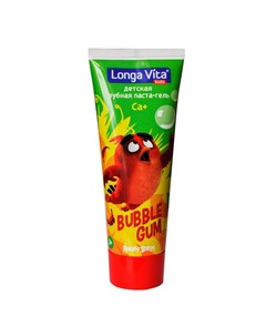 Зубная паста Angry Birds Bubble Gum для детей 75 г Лонга вита