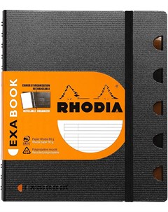 Блокнот в линейку ctive Exabooks 16х21 см 80 л с микроперфорацией 90 г черный Rhodia