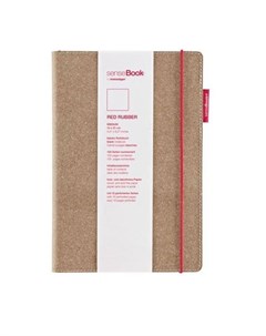 Блокнот для эскизов Red Rubber M 14x21 см в клетку Sensebook