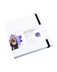 Скетчбук для маркеров и смешанных техник 15х15 см 64 л 160 г обложка натурально бел Etot_sketchbook
