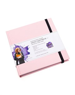 Скетчбук для маркеров и смешанных техник 15х15 см 64 л 160 г обложка нежно розовая Etot_sketchbook