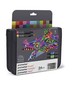 Набор маркеров ProMarker 24 цвета ассорти в пенале Winsor & newton