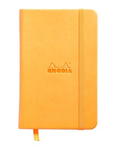 Блокнот Webnotebook 9х14 см 96 л 90 г оранжевый листы кремовые нелинованные Rhodia