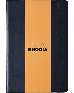 Блокнот Webnotebook 14х21 см 96 л 90 г черный листы слоновая кость Rhodia