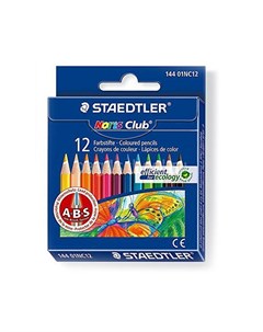 Набор карандашей цветных Noris Club короткие 12 цветов картонная упаковка Staedtler