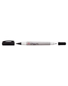Маркер IDenti Pen двусторонний перманентный черный стержень 0 4 1 0мм Sakura