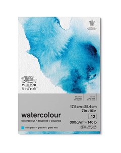 Альбом склейка для акварели Winsor Newton Watercolour Cold Pressed 17 8х25 4 см 12 л 300 г 25 хл Winsor & newton