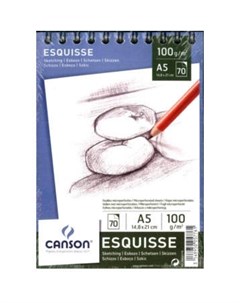 Альбом для графики на спирали Esquisse 14 8х21см 70 л 100 г Canson