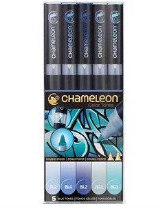 Набор маркеров Chameleon Blue Tones голубые тона 5 шт Chameleon art products ltd.