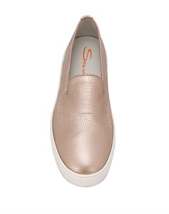 Santoni классические слипоны нейтральные цвета Santoni