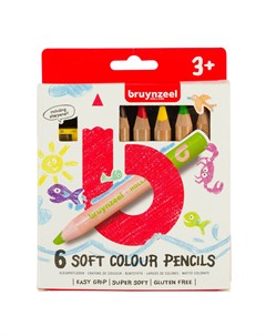 Набор карандашей цветных 6 цв Bruynzeel