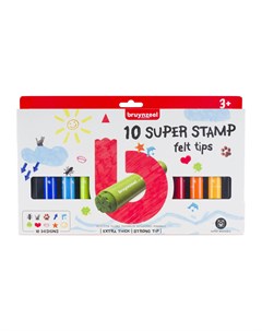 Набор фломастеров Super Stamp 10 цв Bruynzeel