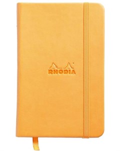 Блокнот в точку Webnotebook 9x14 см 96 л 90 г оранжевый листы слоновая кость Rhodia
