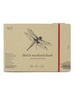 Скетчбук SMLT Cream authenticbook кремовый с резинкой 24 5x17 7 см 36 л 80 г Smltart