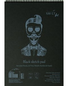 Альбом на спирали SMLT Art Authentic Black А3 30 л 165 г черный Smltart