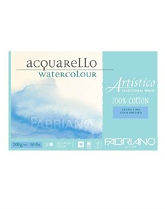 Альбом склейка для акварели Artistico Фин 30 5x45 5 см 25 л 200 г 100 хлопок хол пресс Fabriano