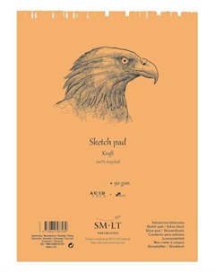 Альбом на спирали для набросков SMLT Authentic Kraft А5 60 л 90 г Smltart