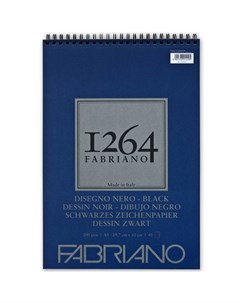 Альбом для графики на спирали 1264 BLACK 29 7х42 см 40 л 200 г Fabriano