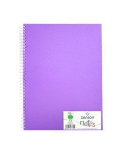 Блокнот для графики на спирали Notes А4 50 л 120 г обложка пластик фиолетовая Canson