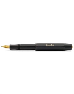 Ручка перьевая DIA2 EF 0 5 мм корпус черный с золотистыми вставками Kaweco