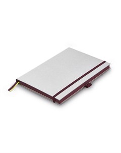 Записная книжка А5 192 стр жесткая обложка серебристого цвета обрез пурпурный Lamy