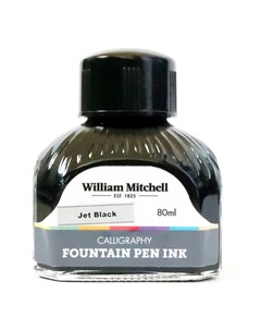 Чернила на основе красителя Fountain Pen 80 мл Черный William mitchell
