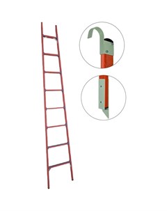 Стеклопластиковая приставная диэлектрическая лестница Антиток