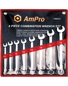 Набор комбинированных ключей Ampro