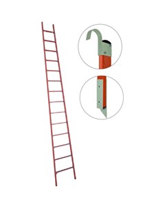 Стеклопластиковая приставная диэлектрическая лестница Антиток