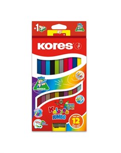 Трехгранные цветные карандаши Kores