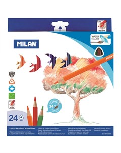 Трехгранные акварельные цветные карандаши Milan