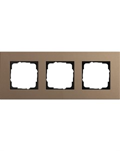 Рамка 3 постовая Esprit Lenoleum Multiplex светло коричневый 0213221 Gira