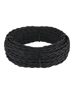 Ретро кабель витой двухжильный 1 5 мм черный W6452208 4690389165351 Werkel