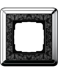 Рамка 1 постовая ClassiX Art хром черный 0211682 Gira