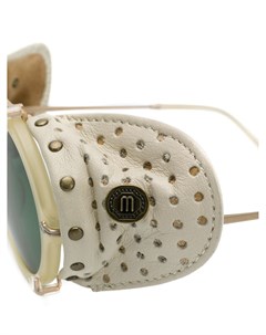 Matsuda солнцезащитные очки в круглой оправе нейтральные цвета Matsuda
