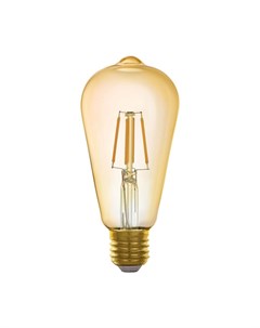Лампа светодиодная филаментная диммируемая E27 5 5W 2200K золотистая 11865 Eglo