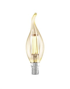 Лампа светодиодная филаментная E14 4W 2200К янтарь 11559 Eglo