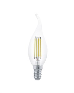 Лампа светодиодная филаментная E14 4W 2700К прозрачная 11497 Eglo
