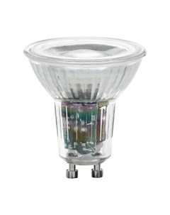 Лампа светодиодная диммируемая GU10 5W 3000K прозрачная 11575 Eglo