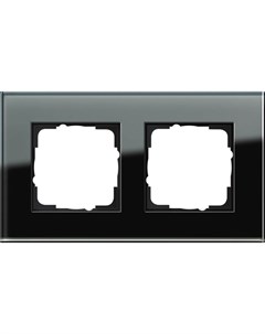 Рамка 2 постовая Esprit черное стекло 021205 Gira