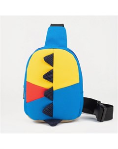 Рюкзак детский отдел на молнии цвет синий жёлтый Nobrand