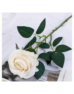 Цветок искусственный Роза летисия 7х64 см белый Nnb